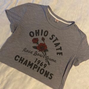 Homage vintage rose bowl Ohio state cropped tee